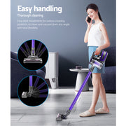 Stick Vacuum Cleaner Bagless Cordless 150W Purple