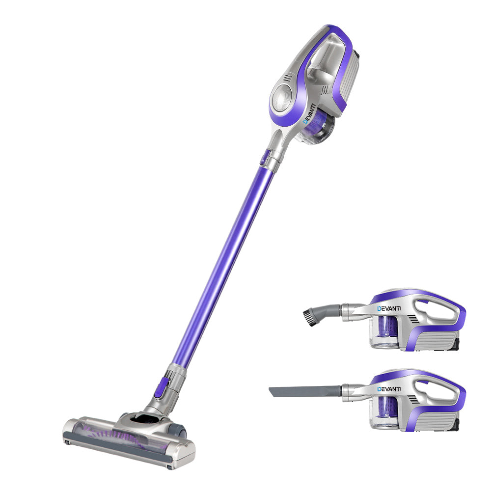 Stick Vacuum Cleaner Bagless Cordless 150W Purple