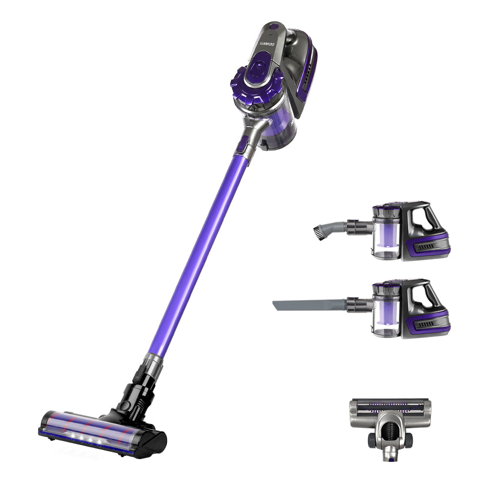 Stick Vacuum Cleaner Cordless Roller Brush 150W Purple