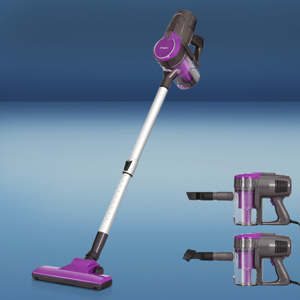 Stick Vacuum Cleaner Bagless Corded 500W Purple