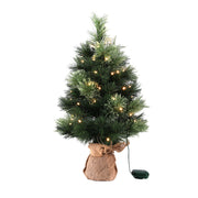 Jingle Jollys Christmas Tree 60CM Mini Tabletop 8 Light Modes Timer Xmas Tree