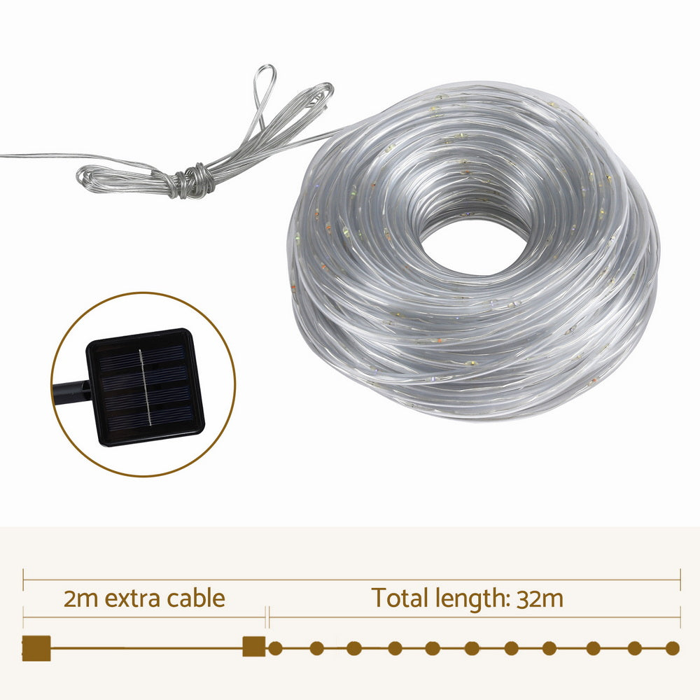 Jingle Jollys 30M Christmas Lights String Rope Light Decoration 300 LED Colorful